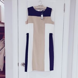 NWT Laura Color Block Sheath Midi Dress- Size 12